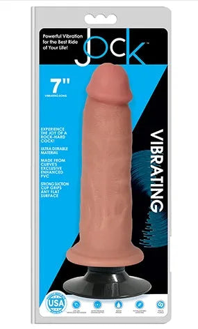 JOCK 7" Vibrating Dong No Balls Vanilla - Take A Peek