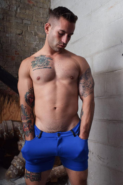 DOWN LOW SHORTS - BLUE - Take A Peek