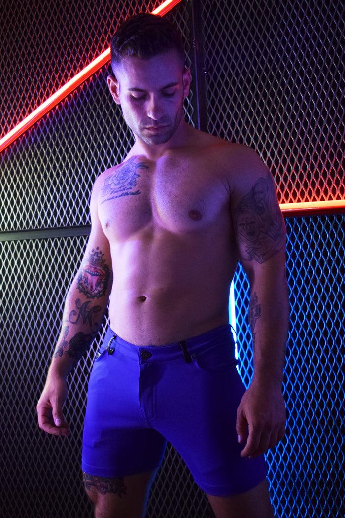 DOWN LOW SHORTS - BLUE - Take A Peek