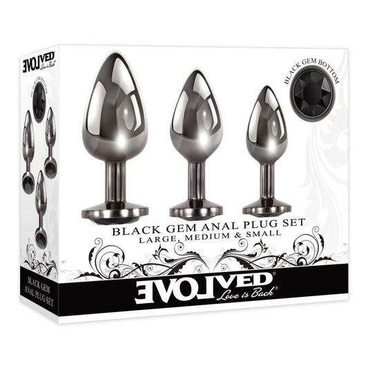 Evolved Black Gem Anal Plug Set - Take A Peek