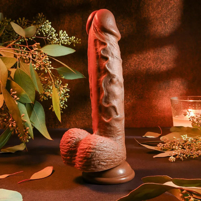 Evolved REALISTIC DILDO 8'' DARK - Take A Peek