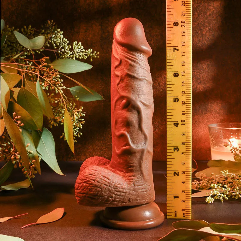 Evolved REALISTIC DILDO 8'' DARK - Take A Peek