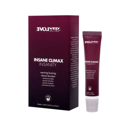 Evolved INSANE CLIMAX - INSANITY - Warming Buzzing Clitoral Stimulation Gel - 10 ml