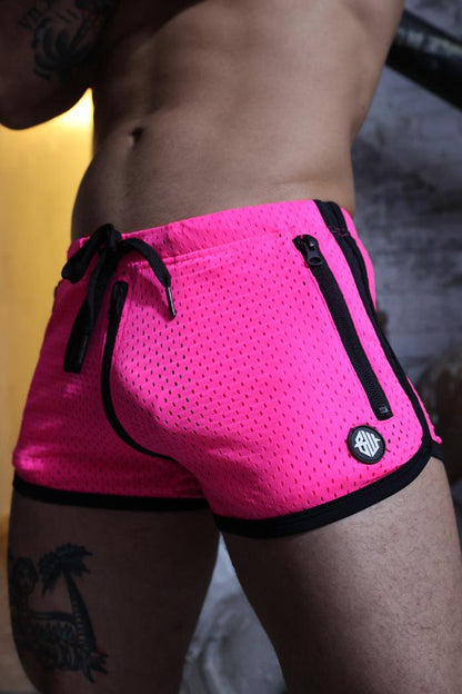 EXPOSER CIRCUIT SHORTS NEON PINK - Take A Peek