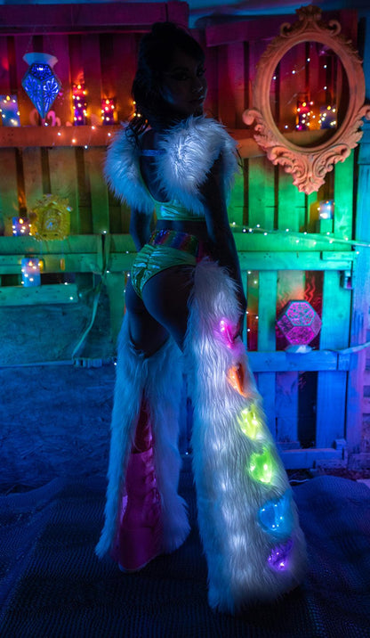 FE286 - Rainbow Heart Light-Up Chaps - Take A Peek