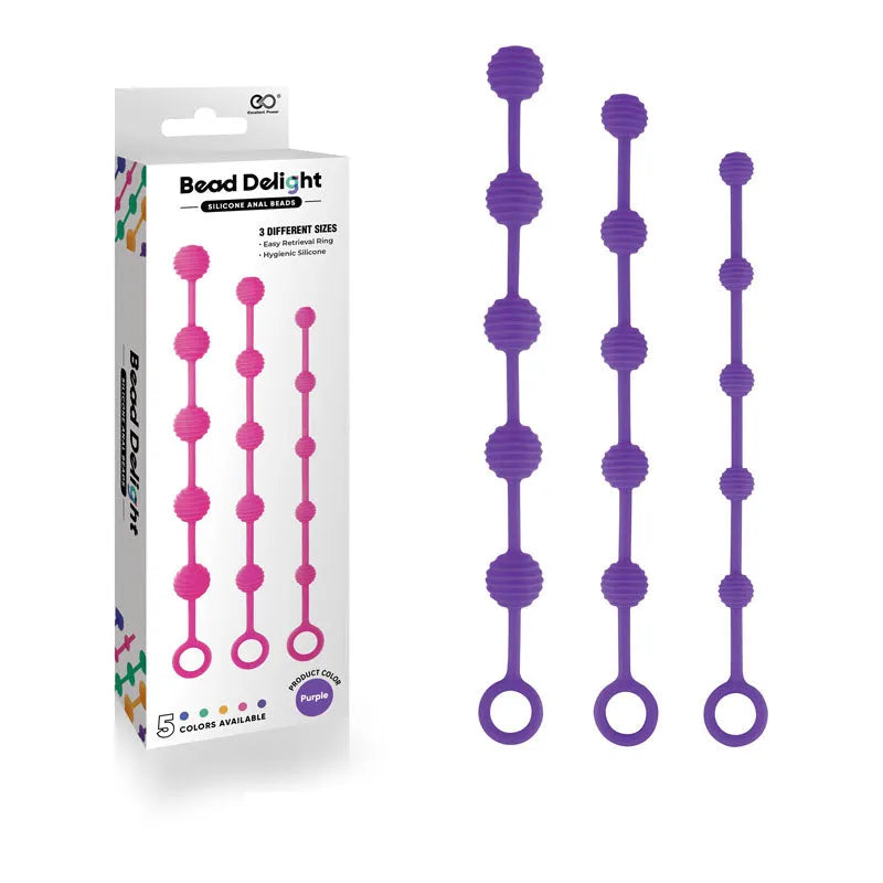 Bead Delight Silicone Anal Beads -  -  Anal Beads - Set of 3 Sizes