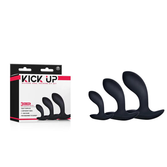 Kick Up Anal Trainer Set -  Butt Plugs - Set of 3 Sizes