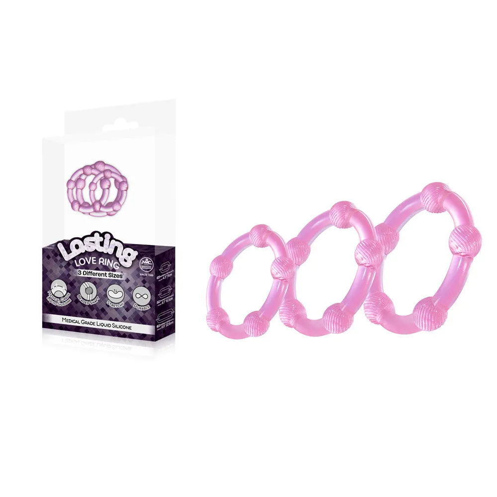 Lasting Love Ring 3 Piece Set -  -  Beaded Cock Rings - Set of 3 Sizes