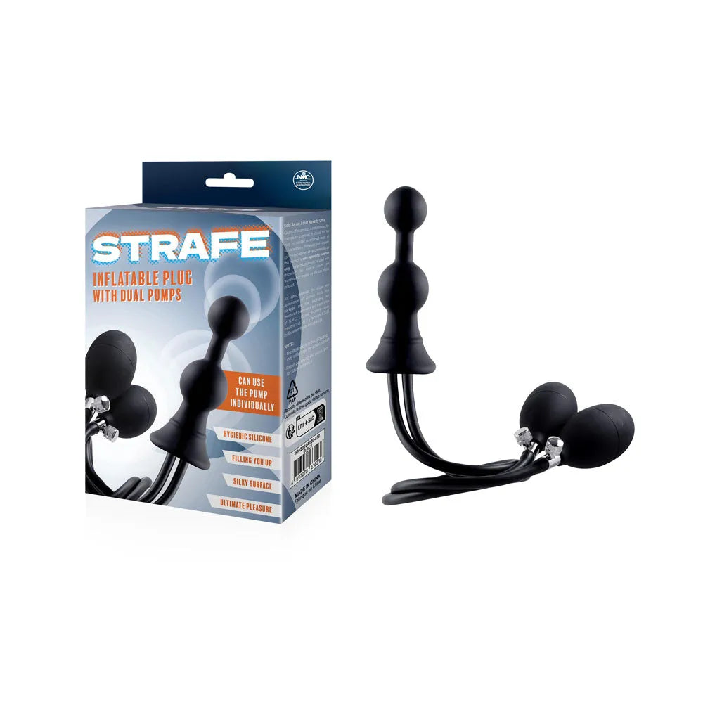 Strafe -  Inflatable Butt Plug with Dual Hand Pumps