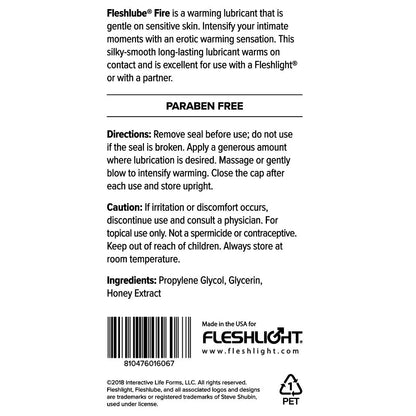 Fleshlube Fire 8oz - Take A Peek