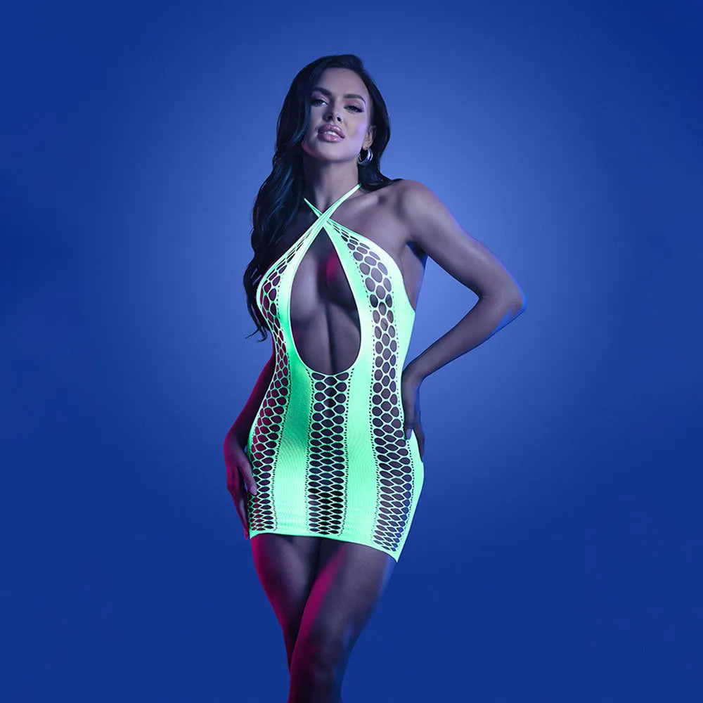 GLOW SYNTHESIZE Seamless Keyhole Dress - 1Size - Take A Peek