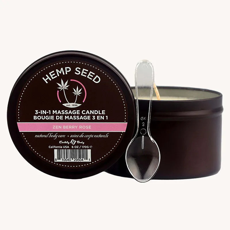 Hemp Seed 3-In-1 Massage Candle - Take A Peek