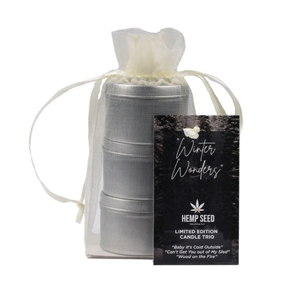 EB Hemp Seed Winter Wonders Massage Candle Trio - Take A Peek