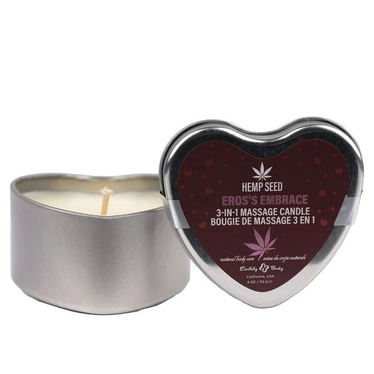 EB Hemp Seed 3 in 1 Massage Heart Candle - Aphrodite's Aphrodisiac - Take A Peek