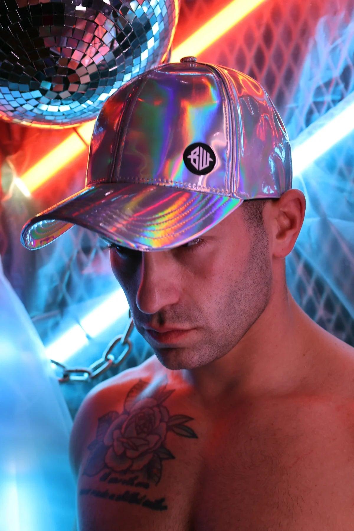 CYBER HOLO HAT - SILVER - Take A Peek