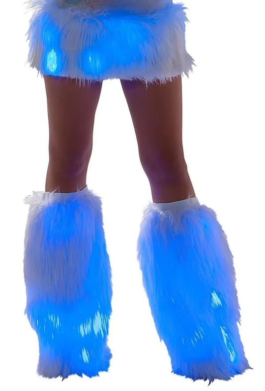 FF429 - Faux Fur Light-Up Leg warmers - Take A Peek