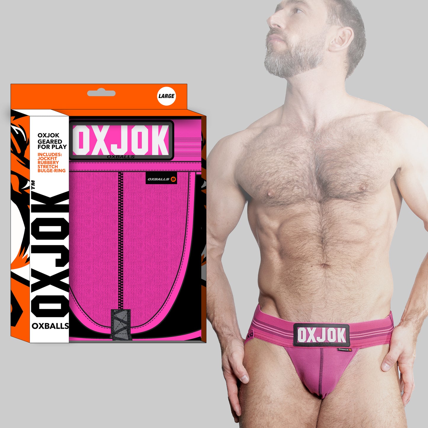 SLINGJOCK upthrust slider-strap jock PINK SKY MEDIUM