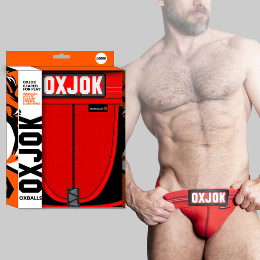 SLINGJOCK upthrust slider-strap jock RED HOT LARGE