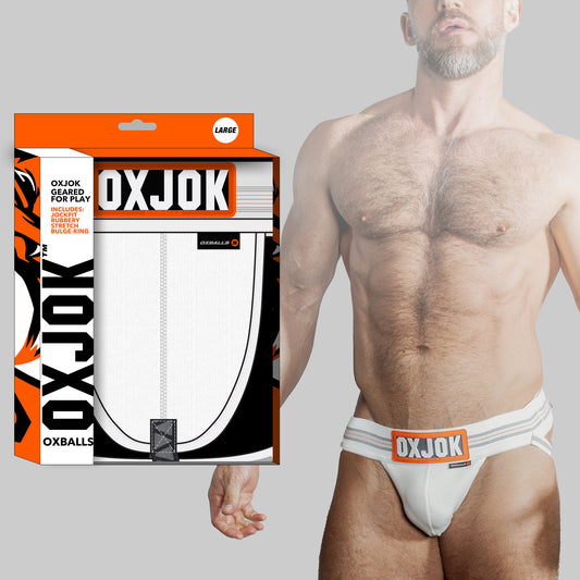 SLINGJOCK upthrust slider-strap jock WHITE SNOW MEDIUM