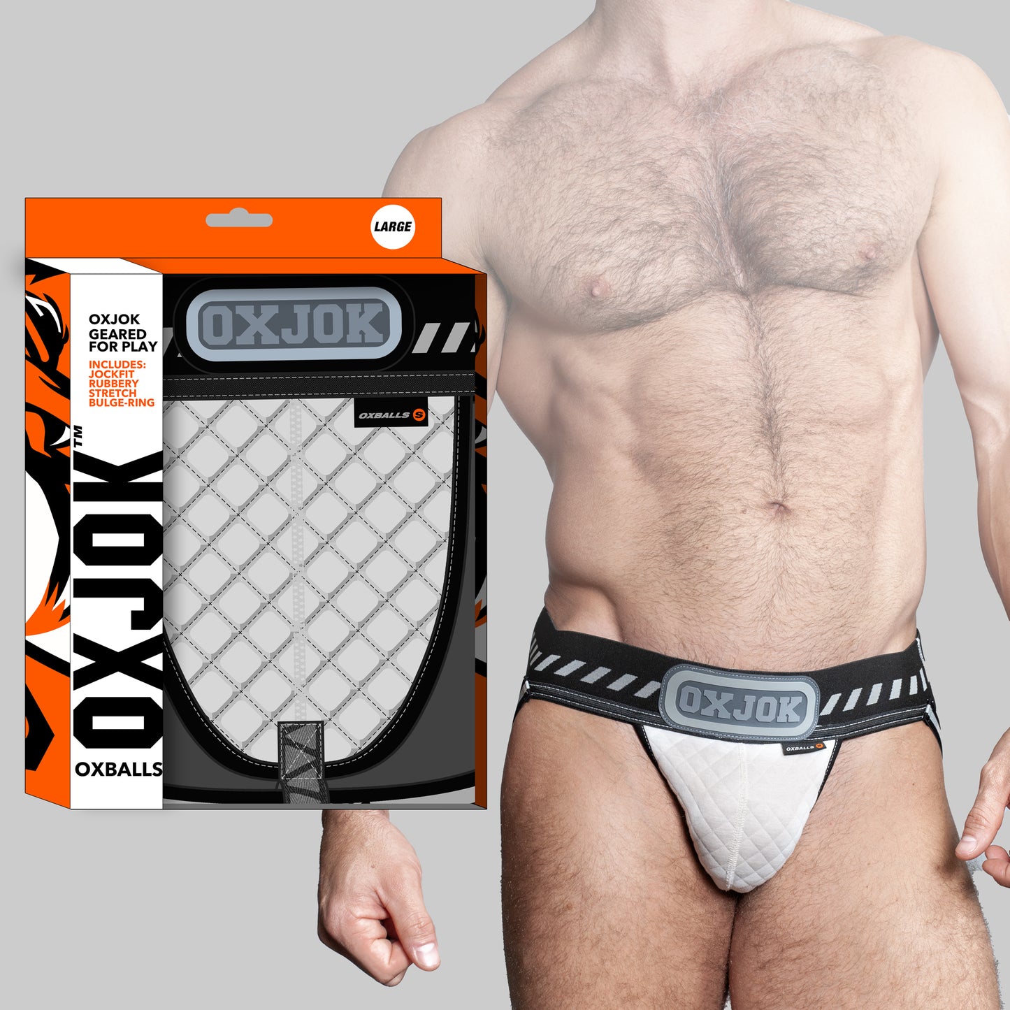 PACKER industrial quilted cargo strapjock WHITE SNOW MEDIUM