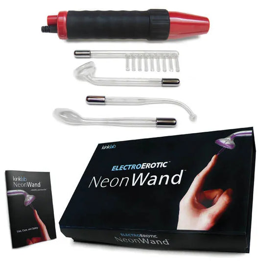 KinkLab Neon Wand Electrosex Kit - Take A Peek