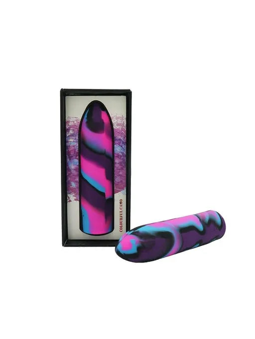 Colourful Camo Tracer Bullet Rechargeable Blue - Take A Peek