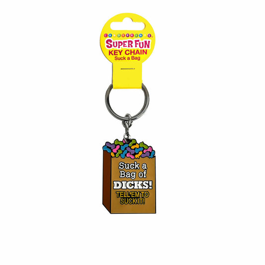 Super Fun Key Chain - Suck A Bag - Novelty Keychain