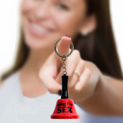 Super Fun Key Chain - Ring For Sex - Novelty Bell Keychain