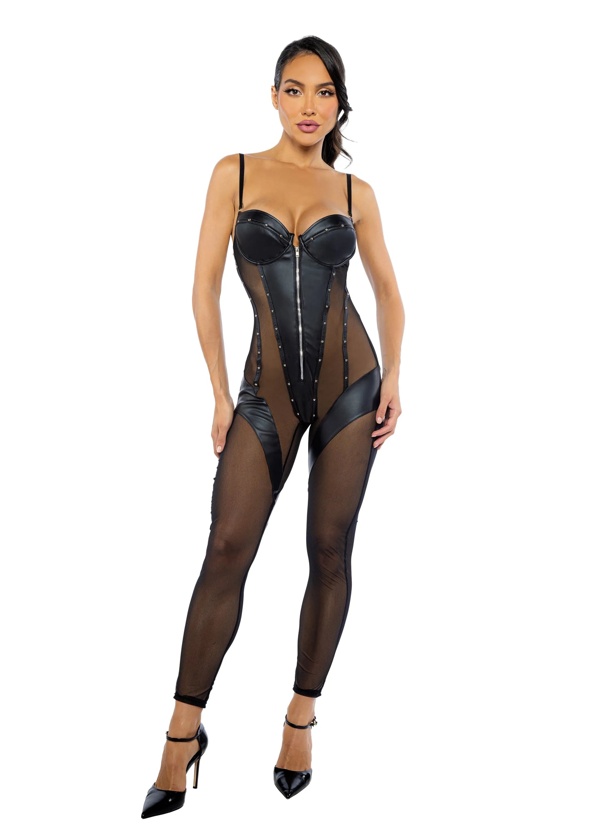 LI704 - Lust & Leather Catsuit - Take A Peek