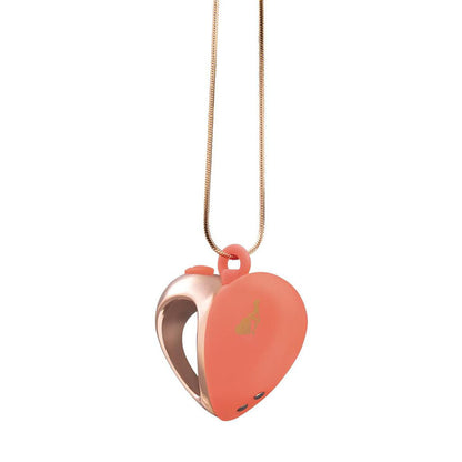 LAPDANCE Heart Pendant Wearable Necklace Vibrator - /Rose Gold USB Rechargeable Necklace Vibrator