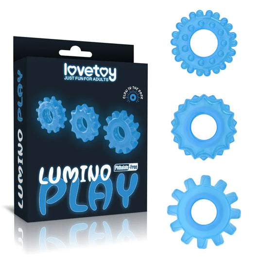 Lumino Play Penis Rings 3 Pack - Take A Peek