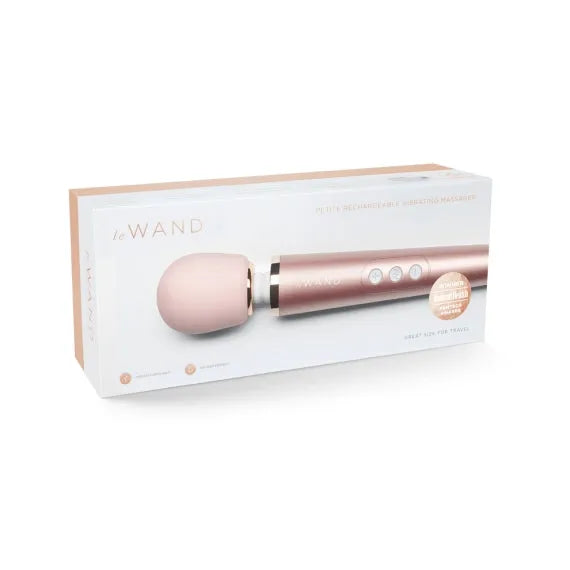 MASAJEADOR VIBRADOR RECARGABLE LE WAND PETITE ORO ROSA