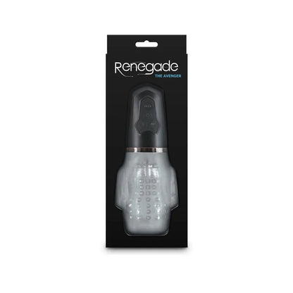 Renegade Avenger - Clear/Black USB Rechargeable Sucking Masturbator