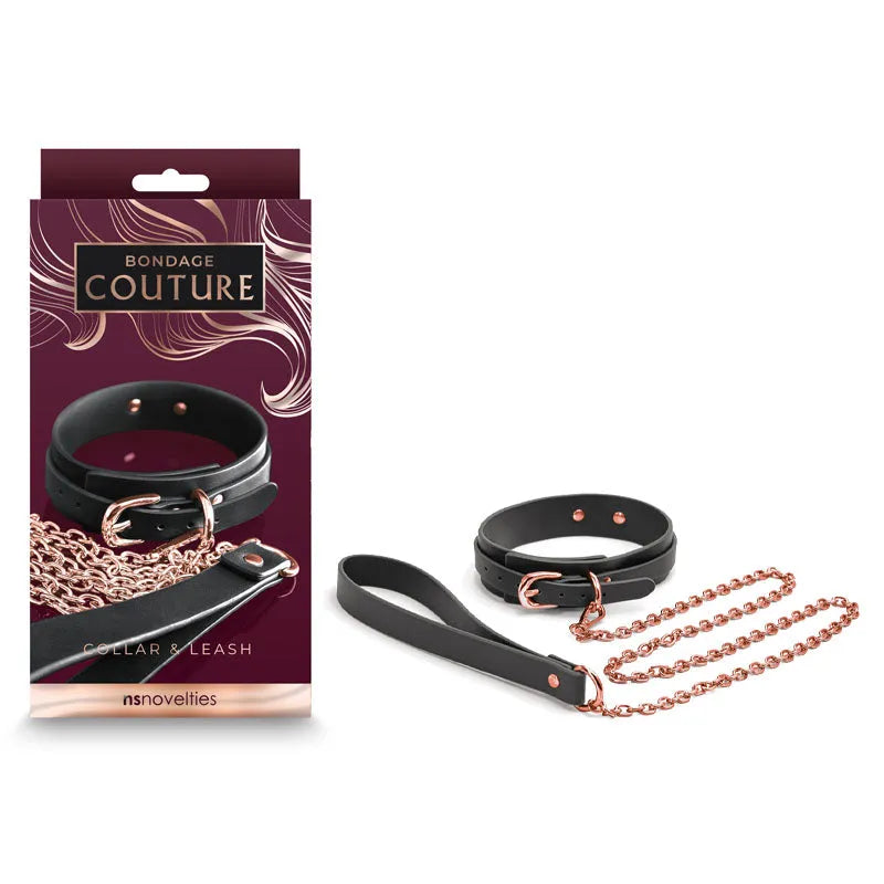 Bondage Couture Collar & Leash -  -  Restraint