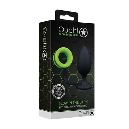 OUCH! Glow In The Dark Butt Plug with Cock Ring - Take A Peek