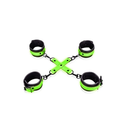 OUCH! Glow in the Dark Hand & Ankle Cuffs with Hogtie - Take A Peek