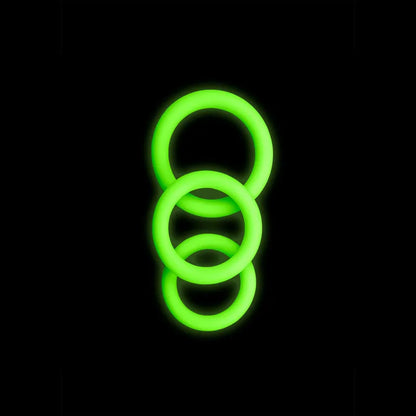 OUCH! Glow In The Dark Cock Ring Set - Take A Peek