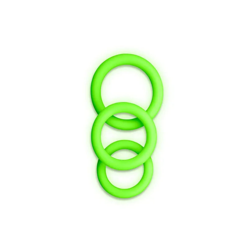 OUCH! Glow In The Dark Cock Ring Set - Take A Peek