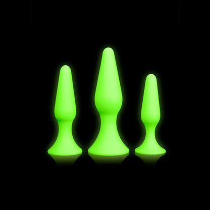 OUCH! Glow In The Dark Butt Plug Set - Take A Peek