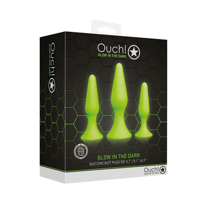 OUCH! Glow In The Dark Butt Plug Set - Take A Peek