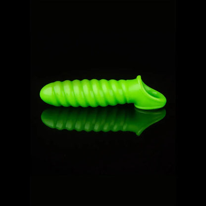 OUCH! Glow In The Dark Swirl Stretchy Penis Sleeve - Take A Peek