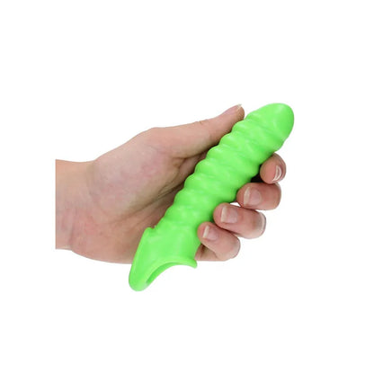 OUCH! Glow In The Dark Swirl Stretchy Penis Sleeve - Take A Peek