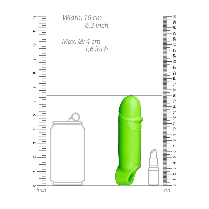 OUCH! Glow In The Dark Smooth Thick Stretchy Penis Sleeve - Take A Peek