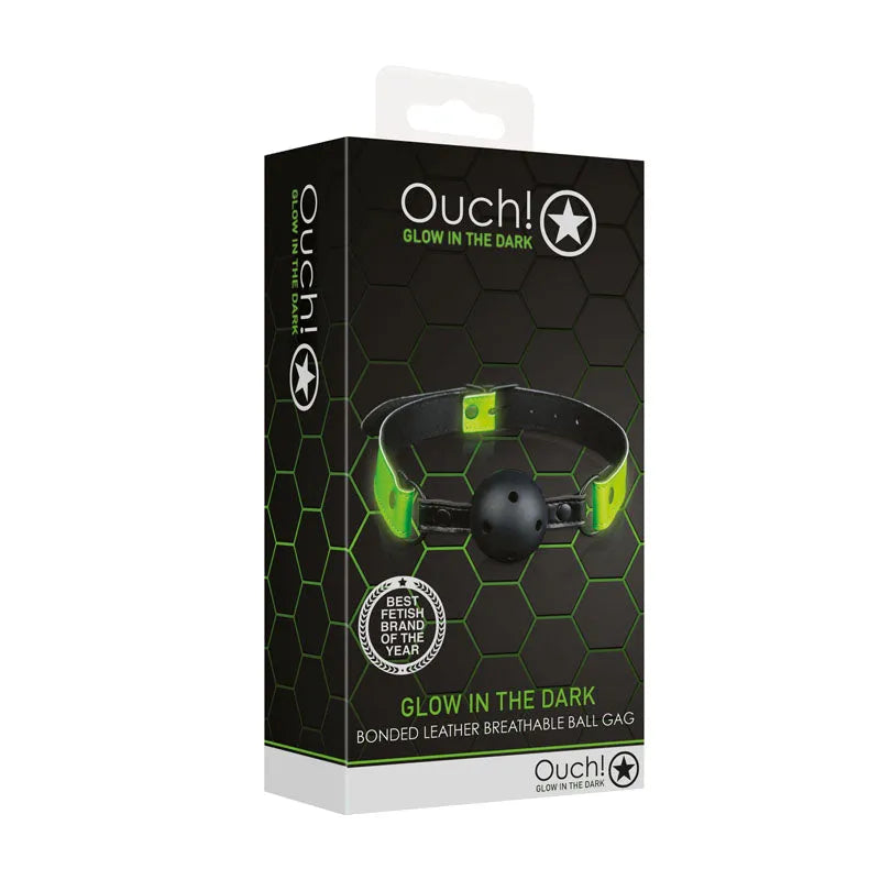 OUCH! Glow In The Dark Breathable Ball Gag - Take A Peek