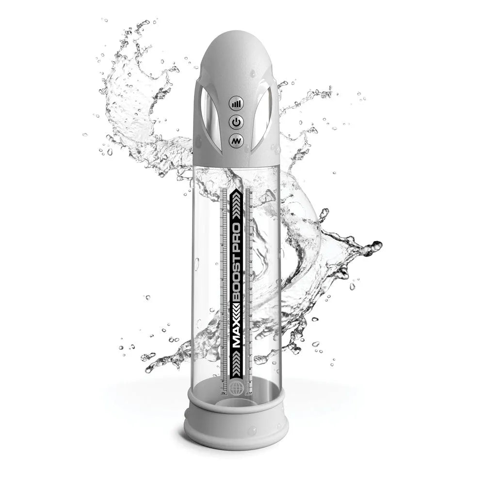 Pump Worx Max Boost Pro Flow -  - /Clear USB Rechargeable Waterproof Auto Penis Pump