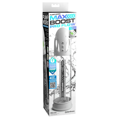 Pump Worx Max Boost Pro Flow -  - /Clear USB Rechargeable Waterproof Auto Penis Pump