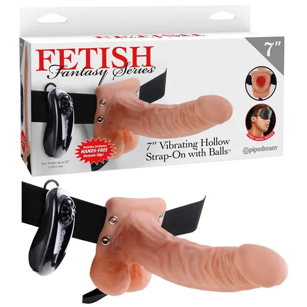 Fetish Fantasy Series 7'' Vibrating Hollow Strap-on With Balls - Take A Peek