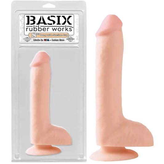 Basix Rubber Works 8'' Dong with Suction Cup - Take A Peek