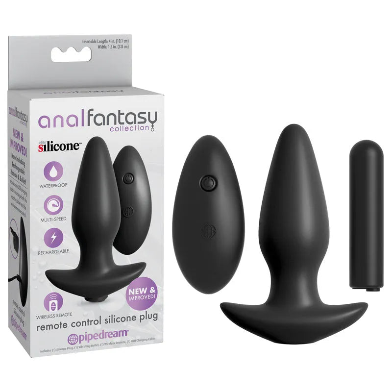 Anal Fantasy Collection Remote Control Silicone Plug - Take A Peek