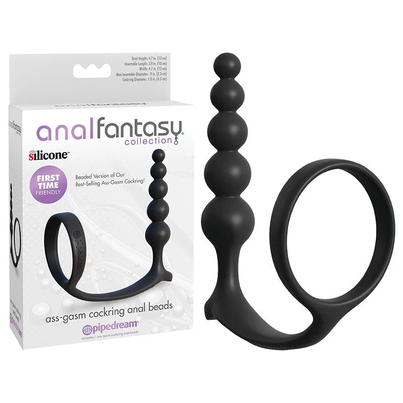 Anal Fantasy Collection Ass-Gasm Cockring Anal Beads - Take A Peek